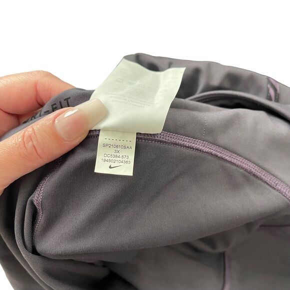 Nike Plus 3X Leggings Fast Mid Rise 7/8 Length Activewear Workout Purple - Picture 4 of 11